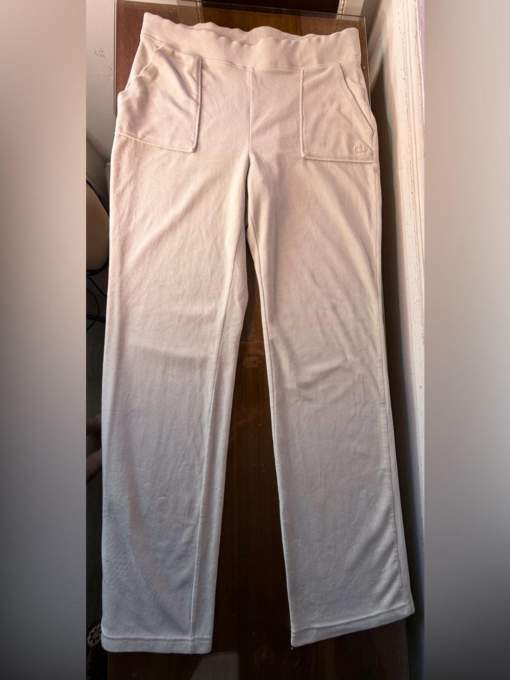 SZ M Juicy Couture Cream Colored Track Pants
